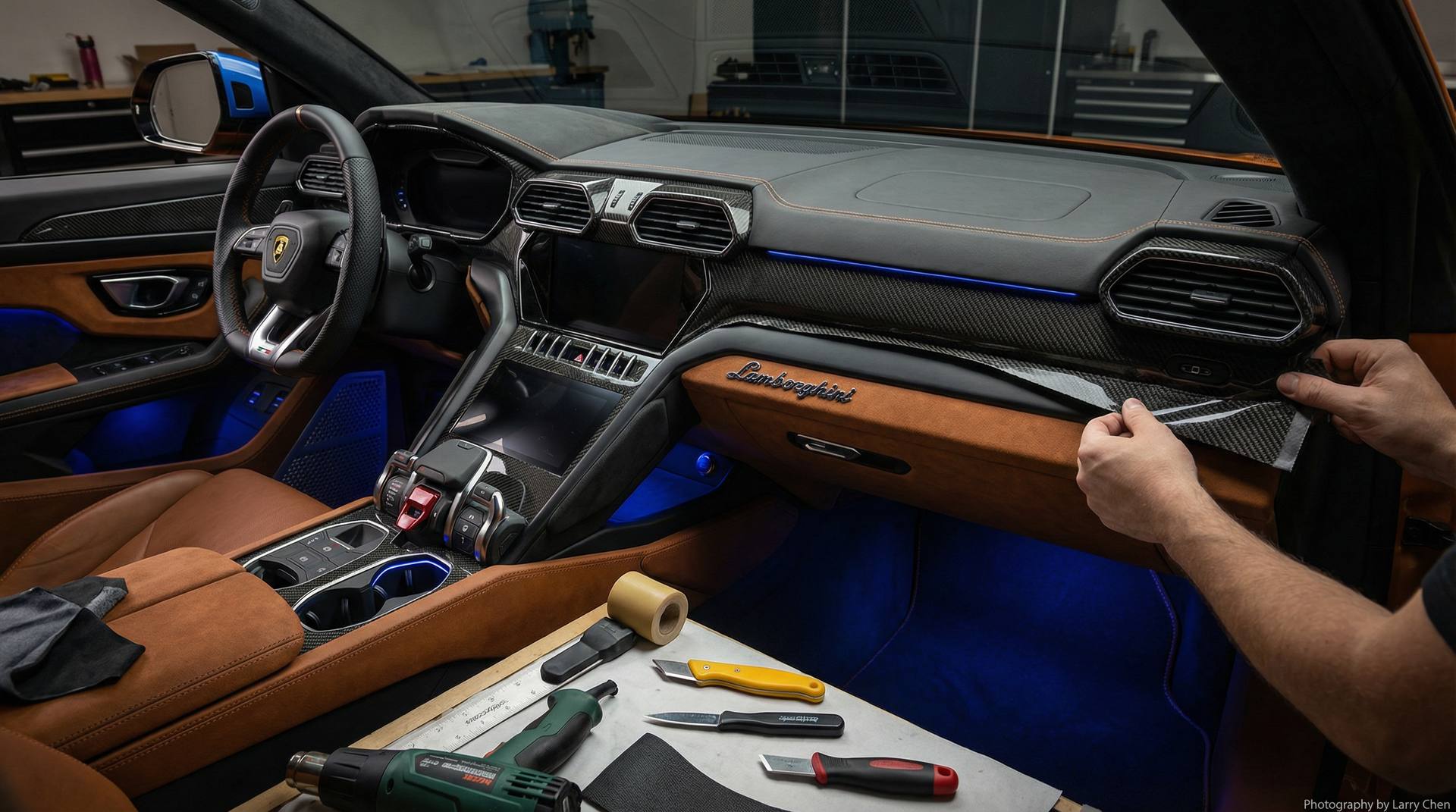 17c一起草内饰改装视频教程-碳纤维饰板视频